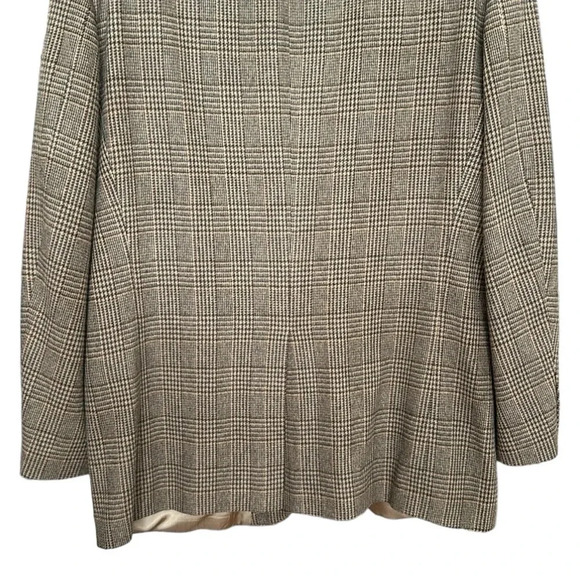 CRICKETEER Vintage Wool Camel Hair Houndstooth Plaid Blazer Sport Coat 46L - Picture 8 of 16